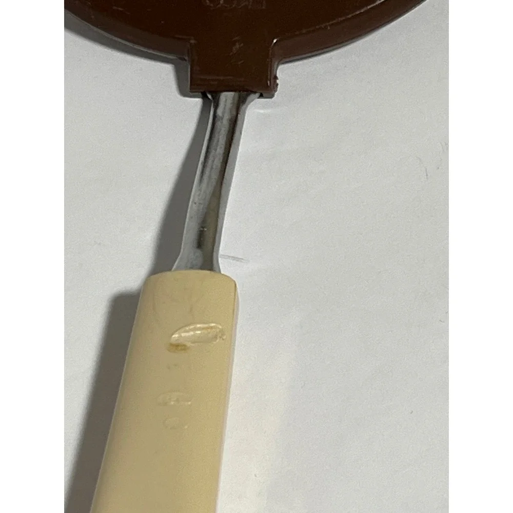 Vintage Ekco Kitchen Utensil 4pc Slotted Spatula Spoons Pasta Server‎ Brown Tan